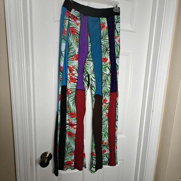 The Collection Royal women L/XL Viscose Patched Trouser Pants Patchwork - Picture 1 of 5